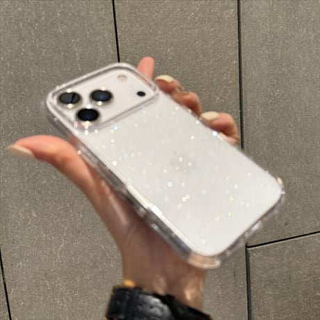 キラキラ iPhone17/16Proケース 透明 iPhone15plus/14pro/13カバー シンプル風 軽量 取り外しが簡単[M4923]