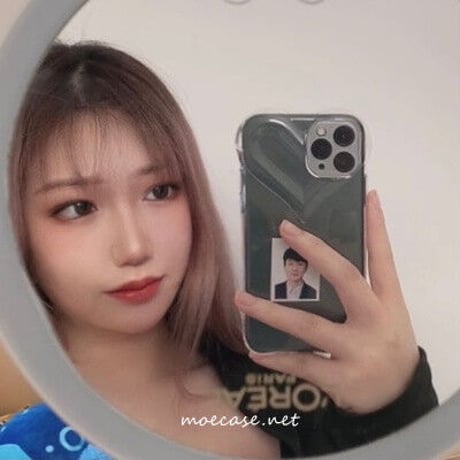 ハート型 透明iphone11/12promaxケース クリアiphonexs/xsmaxカバー  写真メモ挟める   ガールズに超人気M732