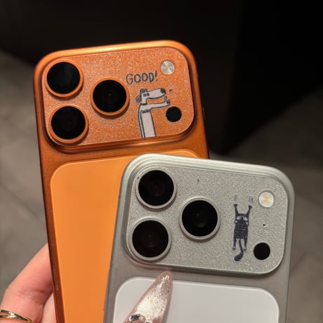 2点セット カメラカバーフィルム  iPhone17Pro iPhone17ProMax 波紋柄 犬と熊柄 猫柄 マット仕上げ 傷から保護 使いやすい [M6030]