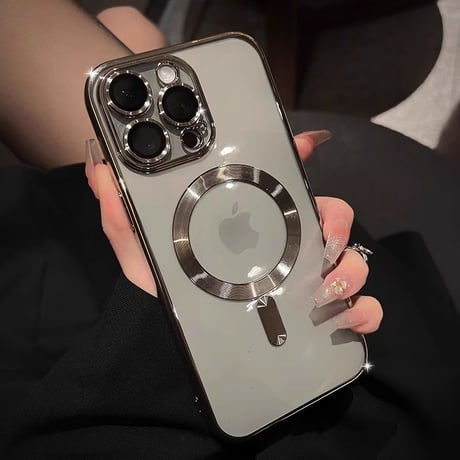 ワイヤレス充電 iPhone16Pro/16Promaxケース MagSafe 黄ばまないiPhone15pro/14/13カバー レンズ保護 ソフトケース[M4801]