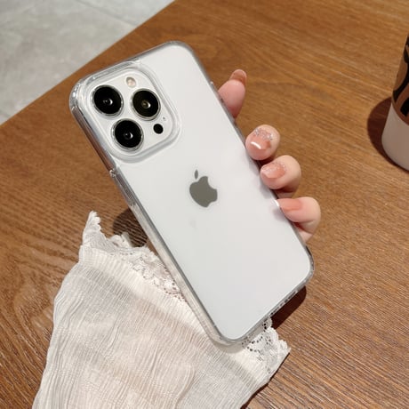 指紋防クリア iphone14Plus/13proケース 高透明感 iphone12/11proカバー  シンプル風 1.5 mm厚さ  頑丈 持ちやすい [M2079]