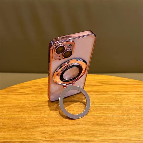 キラキラスマホリング兼スタンド iPhone17Pro/17ProMaxケース  MagSafe対応 綺麗iPhone16pro/15/14/13Proクリアカバー ラメ入り [M3744]