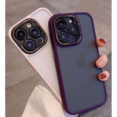 指紋防止 iphone14pro/14promaxカバー マット加工 汚れ付きにくいiphone13/12promaxカバー  耐衝撃 滑りにくい 高品質[M2294]