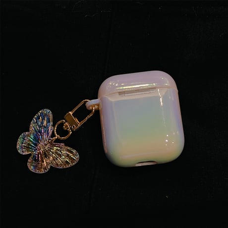 リボン 蝶 AirPodsPro2ケース グラデーション カラー キラキラ  airpods3/2カバー 光る  お揃い ギフトにおすすめ[M2548]
