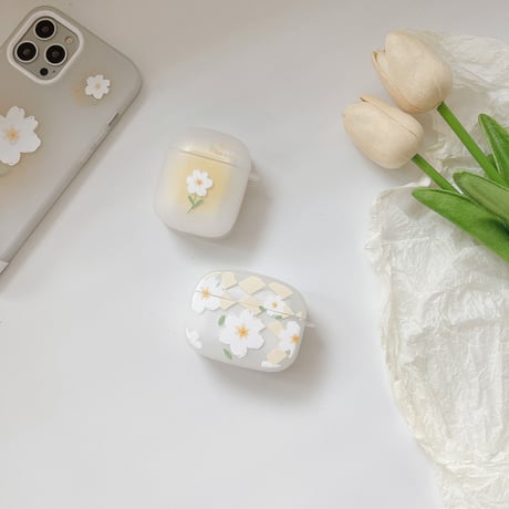 花柄 頑丈耐衝撃 airpods第三世代ケース  可愛い airpodsproカバー  第1/2世代対応  フック付き  美しい [M1630]