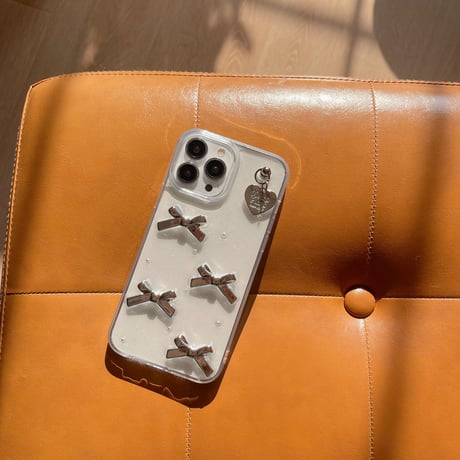 ガールズに人気 iPhone15/15pro/15plusケース リボン/星デコ ラメ入りiphone14/13/12proクリアケース 女子力アップ [M3915]