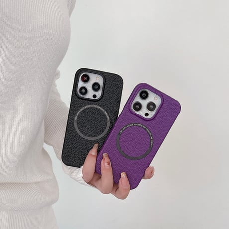 MagSafe対応レザー iPhone15/15Proケース シンプル アイフォン14pro/13/12/11スマホケース 高品質 ファッションセンスいい[M3806]