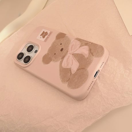 熊ちゃん iPhone16/16proケース シリコン アイフォン15pro/14/13pro/12ケース 可愛い[M4650]