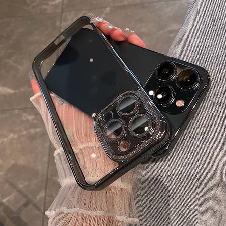 カメラ全面保護 iPhone14pro/14promaxケース キラキラおしゃれ iphone13/12カバー  滑り止め加工 黄ばまない[M2332]