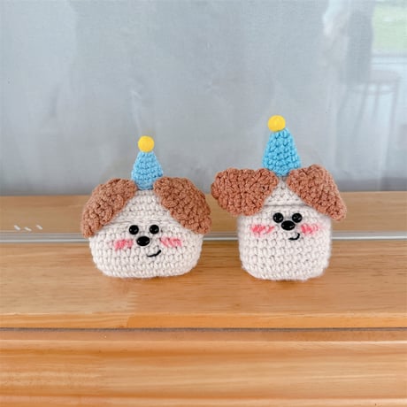 ニット犬ちゃん Airpods 4ケース ギフトにおすすめ Airpods3/2カバー Airpodspro2/pro  めっちゃ可愛い[M5002]