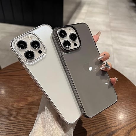 黄ばまないクリアiPhone15pro/15promaxケース 薄型軽量  高透明感 iPhone14/13/12対応 定番 お揃い[M3546]