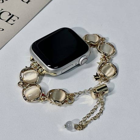 宝石 AppleWatchバンド メタル 上品 AppleWatchベルト Series 11/10/9/8 SE3/2  Ultra3/2/1 高級感高品質 オシャレ[M6505]