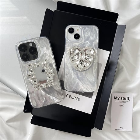 ジュエリーグリップ iPhone15Pro/15ケース magsafe対応 iPhone14pro/13/12proケース オシャレ 多機能[M4452]