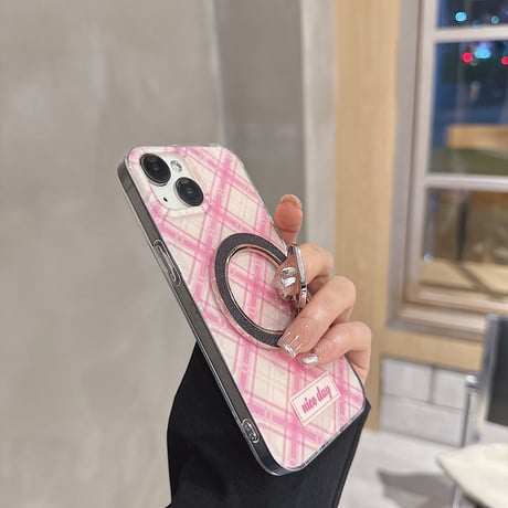 マグセーフスマホリング スタンド一体 キラキララメ入り  落下防止 オシャレ ギフトにおすすめ[M3902]