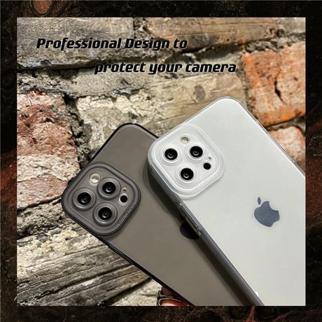 透明 iphone13/14promaxケース  艶カラーアイフォン11/XRカバー   全面保護  頑丈 シンプル風M949