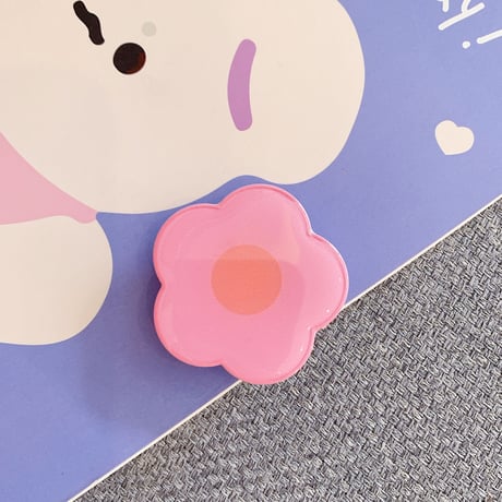 花スマホグリップ  可愛い flower グリップトーク  艶ありポップソケット  タンド機能付き  全機種対応 M698