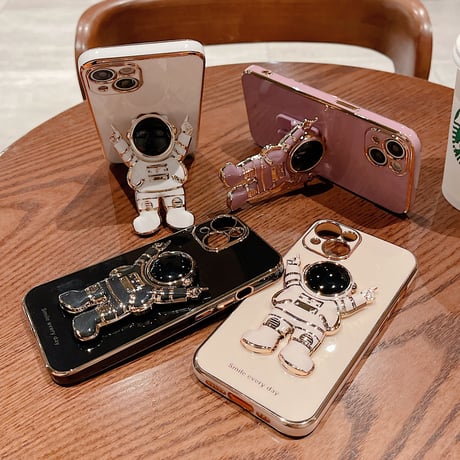 宇宙飛行士 iphone14/13promaxケース  スタンド機能 iphone12/11promaxカバー  高品質  可愛い[M2056]