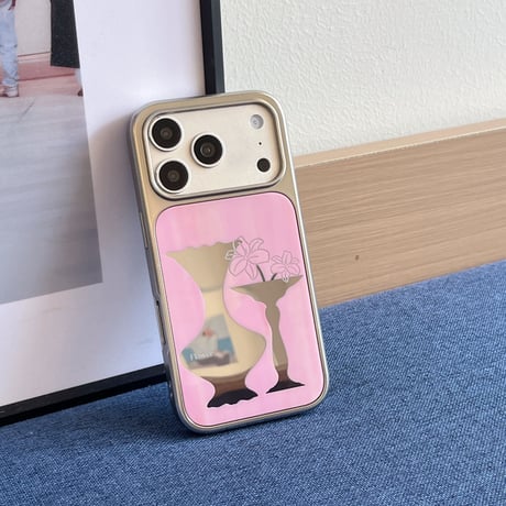 花瓶ミラー iPhone17Pro/17ケース メッキ iPhone16ProMax/15Pro/14ケース 耐久性に優れる 便利人気品[M6540]
