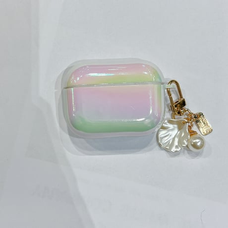レーザー光る AirPodsPro2ケース 貝殻 真珠アクセサリー airpods3/2カバー 光る  お揃い ギフトにおすすめ[M2549]