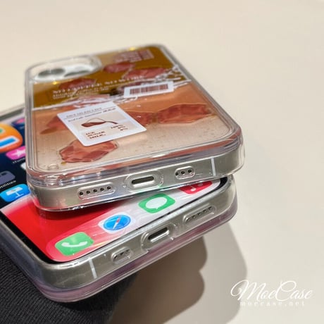 動く液体アイスコーヒー iPhone16/15pro/13/14ケース  氷入り ラッテ  アイフォン12/11proクリアカバー 面白い ストレス解消 頑丈 [M2958]