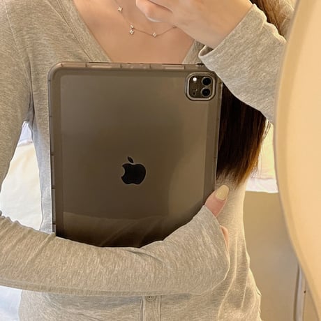 透明 背面型 iPad Pro11inchケース  艶あり iPad Air第4/3世代カバー mini4/5/6  シンプル 使いやすい 軽量頑丈  男女兼用[M2476]