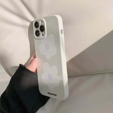シンプル花柄 iphone14/13proケース シック アイフォン12/11promaxカバー 淡色 ファッション 女子力アップ [M3366]