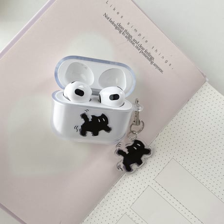 怒る猫 Airpods Pro3ケース キーホルダー付  Airpods4/3ケース  AirpodsPro2/Pro1カバー クリアケース 可愛すぎ [M5847]