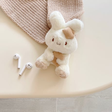 兎ぬいぐるみ Airpods 4ケース モフモフ Airpods3/Pro2ケース airpodsproカバー 柔らかい 可愛いギフトにおすすめ [M5142]