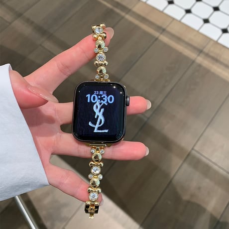 高級感ダイヤ AppleWatchバンド おしゃれ金属 アップルウォッチバンド Series10/9 Ultra series8 7 6 5 4  3 2 SE SE2 高品質 人気[M5319]