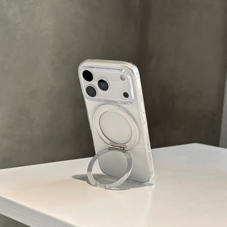 MagSafeリングスタンド iPhone17ProMax/17proケース 高透明 iPhone17/17Airカバー 耐衝撃 薄型 黄ばまない [M5606]