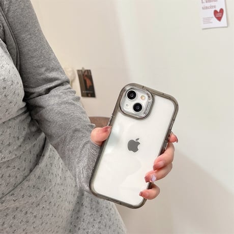 丈夫 iPhone15/15promaxケース シンプル風 アイフォン14promax/13pro/12ケース 透明感 持ち運びやすい [M4531]