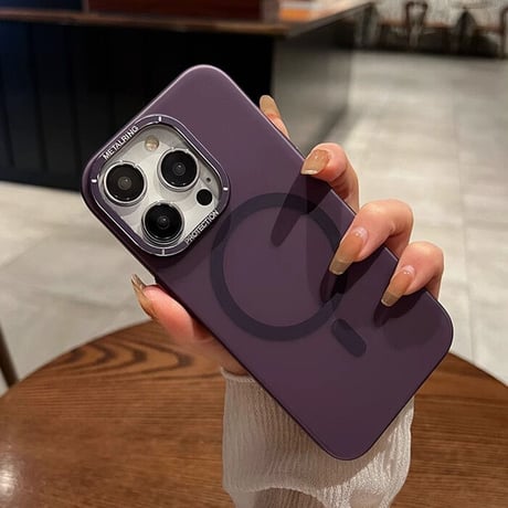 MagSafe対応 iPhone15Pro/15ProMaxケース 指紋防止 半透明 マット アイフォン14pro/13proカバー 耐衝撃 高級感 [M3531]
