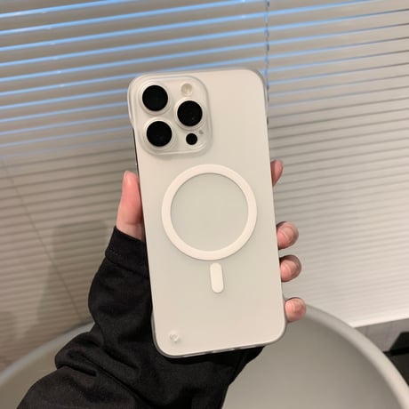指紋防止 MagSafe対応 iPhone15/15plusケース  フチなし 淡色 iPhone14/13/12proカバー 高品質 耐久性丈夫 [M3929]