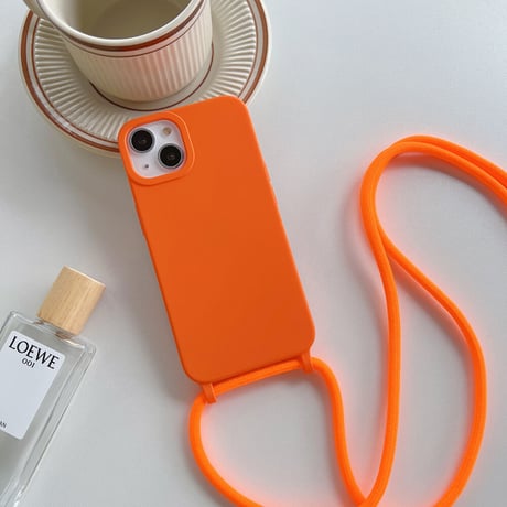 長いストラップ付 iphone13/12promaxケース  シンプル iphone11pro/se3カバー  高品質 お揃い 手触りいい シンプル  [M1876]