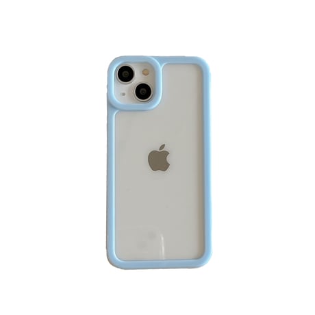 頑丈黄ばまないiphone14/13proケース 透明 アクリル素材 アイフォン12/11カバー  カラー枠 お揃い 男女向け 持ち運びやすい[M2942]