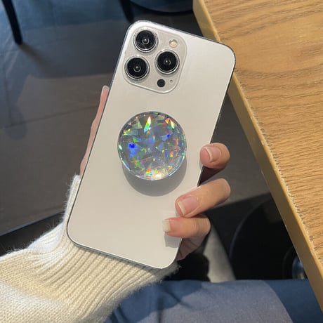 大理石調 ガラス スマホグリップスタンド  かわいいオシャレ 粘着タイプ 個性ファッション 全機種対応 ギフトにおすすめ[M2600]