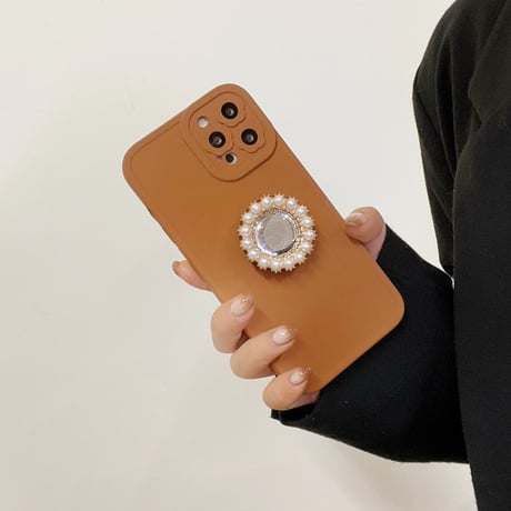 金属グリップ付 iPhone13pro/13promaxケース   スマホスタンド iphone12 /11promaxカバー   可愛い 品質いいM1138