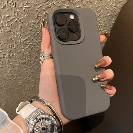 シリコン iPhone16pro/15promaxケース 高品質 耐衝撃 iPhone14/13proカバー 高級感 無地シンプル[M3549]