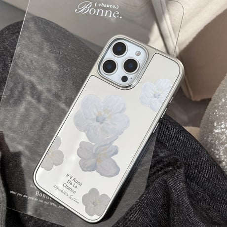 花柄 鏡 iPhone16/16proケース 大人可愛い アイフォン15promax/14/13proケース 丈夫 メイク直し 女子力UP [M5089]