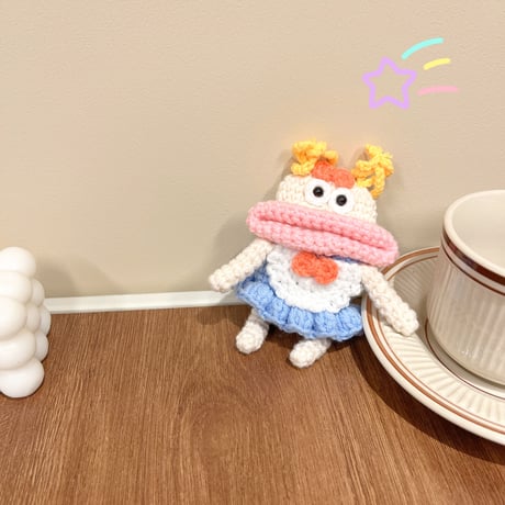 ニットgirl AirpodsPro2ケース かわいいぬいぐるみ airpods3/2/1保護カバー キュート 人気 ギフトにおすすめ[M3331]