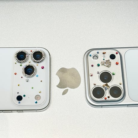 ダイヤレンズカバー iPhone17ProMax/17Pro キラキラ ガラスレンズフィルム 美しい ハンドメイド 耐久性ある[M5904]