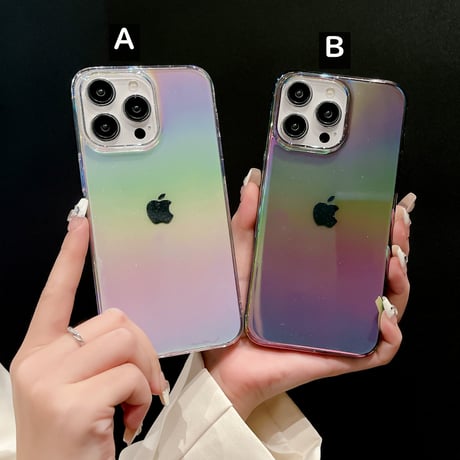 グラデーションカラー iPhone15/15promaxケース キラキラ iphone14pro/13/12カバー ラメ入り きれい 頑丈[M4223]