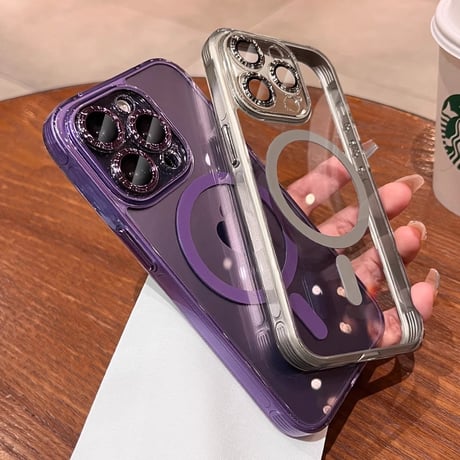 黄ばまない Magsafe対応 iPhone15/15Proケース 全面保護 iPhone14/13/12proカバー 高級感 高透明 頑丈 [M3962]