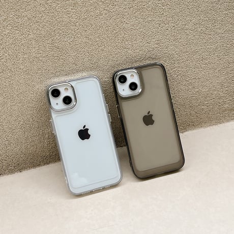 シルバーレンズ枠 iphone14/13proケース 高透明感 iphone13/12/11カバー 黄ばまない 立体ボタン 男女お揃い[M3098]
