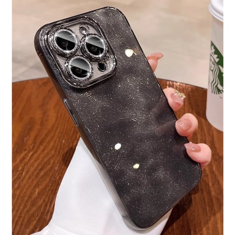 キラキラ iPhone15/15proケース レンズフイルム付 iPhone14pro/13/12カバー  高級感 ラメ入り 丈夫[M4115]