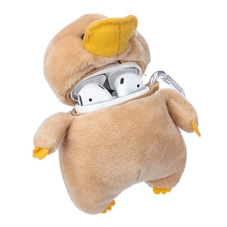 アヒル ぬいぐるみairpods3ケース Brown duck airpodsproカバー 可愛い動物デザインM221