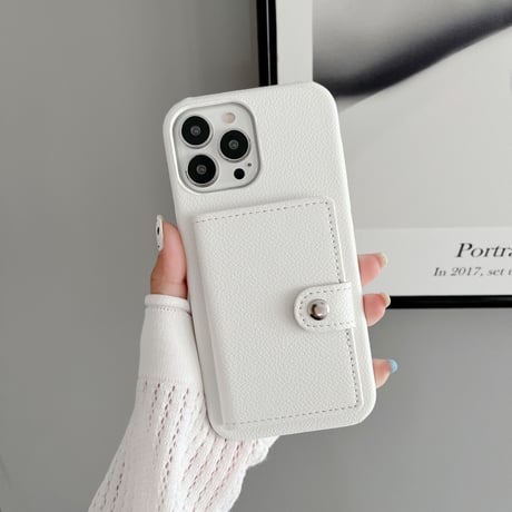 ICカード入れ5個 iPhone14plus/14proケース 革製 アイフォン13mini/12/11proカバー シンプル風 便利 お札収納 ファッション[M2353]