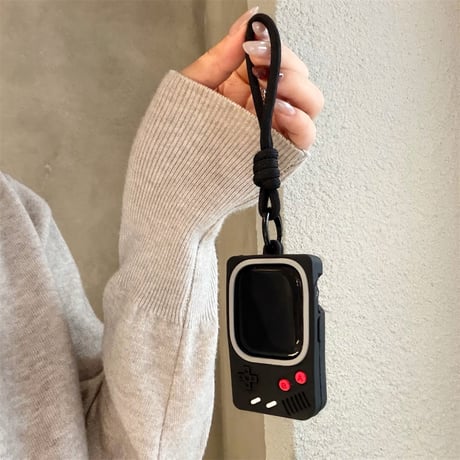 ゲーム機 AppleWatchケース ショルダーストラップ付 アップルウォッチ Ultra3/2/1 Series 11/10/9/8 SE3/2/1 シリコン 可愛い[M5754]