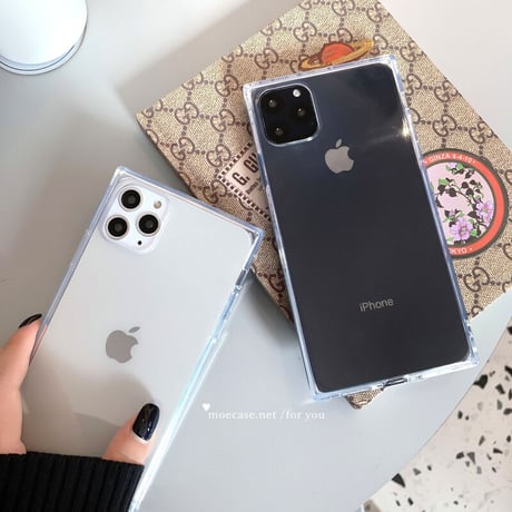 スクエア iPhone14Pro/15ケース 透明 シンプル アイフォン13/12/11promaxクリアカバー 使いやすい 男女兼用 ツヤあり[M2666]