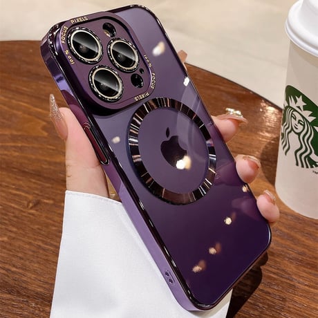 カメラ保護 iPhone16Pro/15ProMaxケース 高級感耐衝撃 MagSafe対応 クリアiPhone14/13Proカバー 耐久性 頑丈 高透明感[M3577]